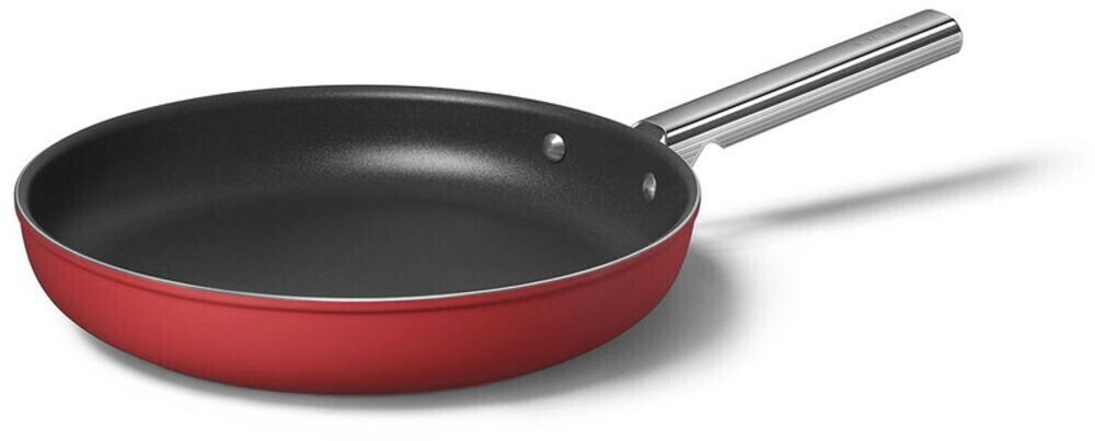 ماهیتابه ۳۰ سانت اسمگ ایتالیا مدل SMEG CKFF3001RDM | رنگ قرمز | تابه آلومینیومی نچسب بدون درب